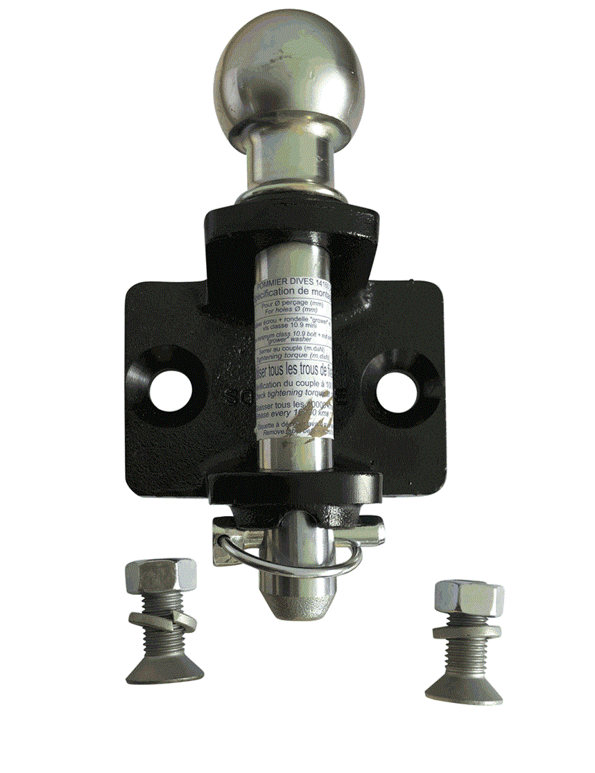 Chape mixte d'attelage 3,5T axe à boule POMMIER